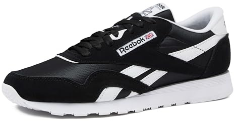 Reebok Classic Nylon Womens Sneakers, Casual Tennis Shoes Women, Cblack/Footwear White/Footwear White, 7