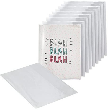 Exerz A5 buchumschläge Hefthülle klar wasserabweisend 10 Stück - Schutzhüllen zum Hineinschlüpfen für Notebooks, PVC-Hülle (A5 x 10)