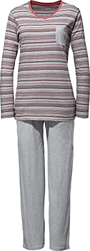 REDBEST Damen-Schlafanzug Single-Jersey Rosenholz/Bordeaux Größe 46