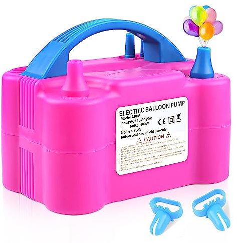 Electric Balloon Pump 110V 600W Air Pump Air Pump Air Pump for Decoration Party Sports Gifts: 2 Balloon Tying Tools