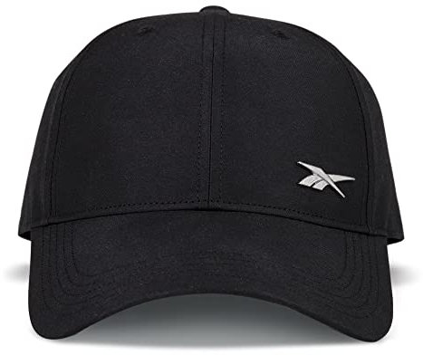 Reebok Damen Active Metal Badge Cap with Adjustable Strap (One Size Fits Most) Baseballkappe, Abzeichen-Schwarz