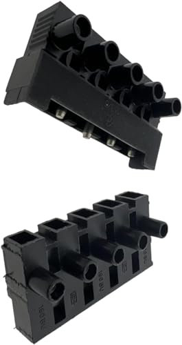 2x Steckverbindung 5-polig je 2x Stecker + Buchse für 0,5-2,5 qmm Lüster-Klemme