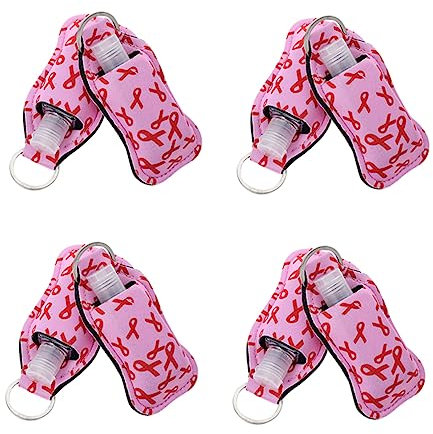 DOITOOL 30ml Portable Refillable Perfume Lipstick Keychain Set Hand Holder Protective Cover, 8pcs Waterproof Travel Bottles for Toiletries, Lightweight Sturdy Diving Material for On-the-go