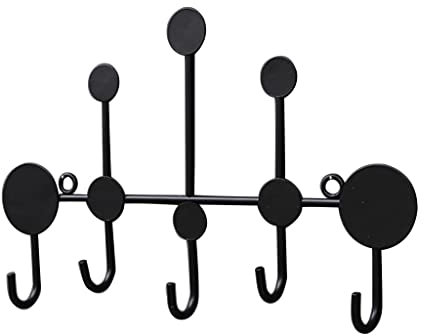 NYCEMAKEUP Gancio in ferro battuto, semplice e moderno, in metallo, appendiabiti da parete, per casa, camera da letto, dormitorio, guardaroba, porta asciugamani, ganci in ferro battuto
