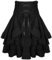 Maeau - Jupe Médiévale Vintage Femmes Gothique Style Cour Courte Victorien Multi-Couches Taille Haute Renaissance Halloween Carnaval - Noir - XL
