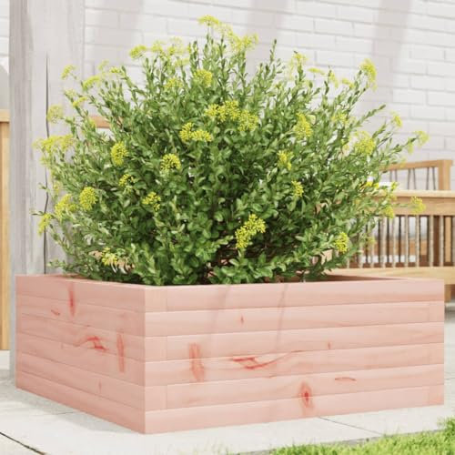 Juroupi Jardinière 60x60x23 cm Bois Massif Douglas,Jardiniere sur Pieds,Bac avec Treillis,Jardiniere Terrasse