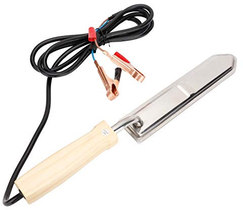 Apicultura Cuchillo de destapado eléctrico de Acero Inoxidable para Apicultor Raspador de Cera de Miel Herramienta de Corte Equipo de destapado Suministros de 12 V Cosecha