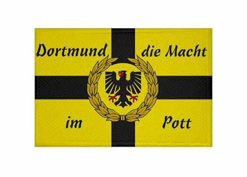 U24 Aufnäher Dortmund Die Macht im Pott Fahne Flagge Aufbügler Patch 9 x 6 cm