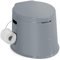 GYMAX Toilette Portatile, capacità di 5L, Supporta 200 kg, WC da Campeggio da Viaggio, Toilette Secca con Sedile Rimovibile e Coperchio, Facile da Pulire e Anti-Odori (Grigio)
