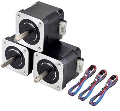 AIRUIXI Schrittmotor 3 STÜCKE Nema 17 Schrittmotor 45Ncm 39mm 1,5A Nema17 Schrittmotor 42 4-adrig for CNC DIY 3D Drucker