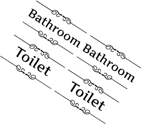 PRETYZOOM 4 Pz adesivo da parete per bagno segni bagno uomini e donne segno del bagno in braille adesivi di carta per il bagno adesivi igienici del centro commerciale adesivi per il bagno