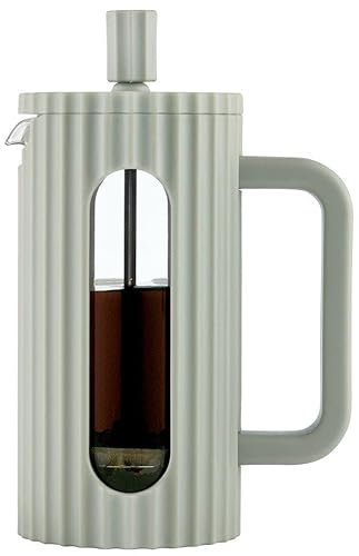 Klausberg Teezubereiter Kaffeebereiter French Press 350ml / 3 Tassen, Kaffeepresse Edelstahl filter, Kaffeekanne, Glas Teekanne, Teebereiter, Spülmaschinenfest Teekocher, matt Grün (KB-7745)
