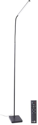 Lunartec LED Stehlampe: CCT-LED-Stehleuchte mit Schwanenhals, 860 Lumen, 6 Watt, Fernbedienung (Stehlampe dimmbar, Schwanenhals, Sessel)