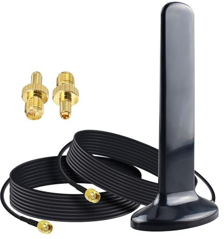 YILIANDUO 4G 5G WiFi Antenna 10dBi Omnidirectional Magnetic Base LTE Antenna with Dual RP-SMA Adapter Cable 2M + TS9 Adapters for Indoor Outdoor 3G/4G/5G/GSM/GPRS Router Iot Gateway Smart Home