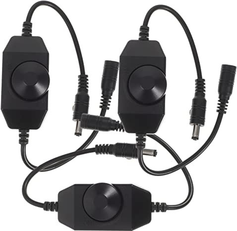 Vaguelly 3stücke Led Dimmer Schalter Für Einfarbige Led-lichtstreifen Dimmerschalter Mit Dc- Einstellbare Helligkeit Für Wohnräume Küche Schlafzimmer Und Mehr
