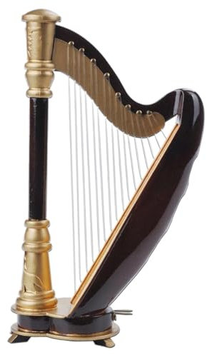 Miniatur -Harfe, Harfe Miniatur, Kleine Instrumentenverzierung für Zuhause, Dekorativer Desktop Abbildung 5,5 Zoll, Home Decoration Ornament für Tischdekoration