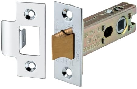 CE Certified 3” Heavy Duty Fire Rated Nickel Plated Sprung Tubular Door Latch Lock 75mm – for Internal and External Doors
