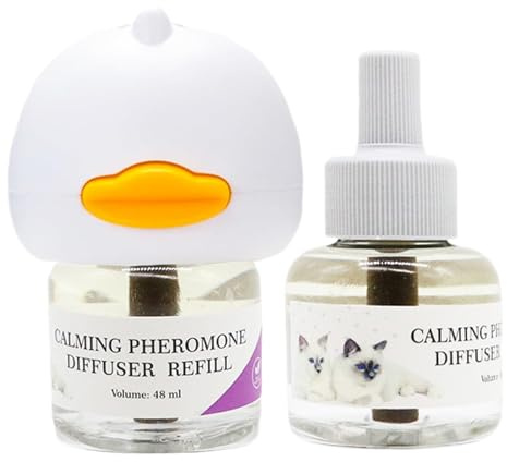 Xvilmaun Soothing Cat Diffuser, Multi Cat Calming Diffuser, Soothing Stress Relief Heater Diffuser, 96 ml Relief Spray, Portable Natural Plug-In for Indoor Outdoors, Tension New to