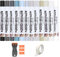 Kit Réparation Parquet 12 Couleurs, Mastic Bois, Pate a Bois Rebouchage, Kit Reparation Carrelage pour Stratifié, Bois, PVC, Carrelage, Meubles (12er-gris-blanc)