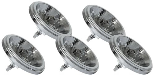 NCC-Licht 5 x Halogen Reflektor AR111 50W G53 12V warmweiß 2800K, dimmbar, Halogenstrahler mit 45° Abstrahlwinkel