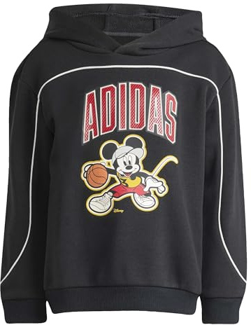 adidas Unisex Kids Disney Mickey Mouse Hooded Sweatshirt, Black/Off White, 18-24 Months