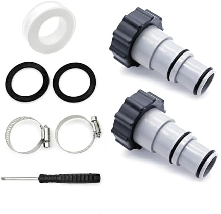 JZK 2PCS Replacement Hose Adapter A for Intex Filter Pump, Pool Hose Connector for Intex Pool, Above Ground Pool Pump Adaptor Accessories