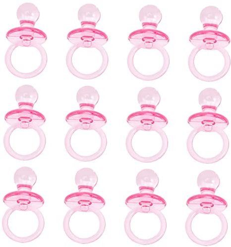 GALPADA 20 Pezzi Decorazioni per Shower Mini Ciucci in Plastica Rosa, Souvenir e Party Favors per Shower Party e Premi per Giochi