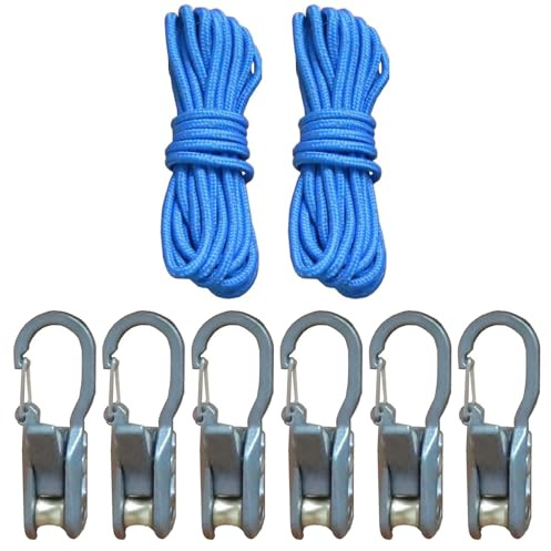 CRGANGZY Rope Roller Cam Lock Tensioner, Cord Rope Tightening And Cinching Tool, Ropes Tightening and Tying Tool with Roller Cam Technology for Outdoor Work Camping