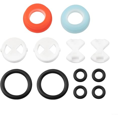 Feeshoppher 12 Piece Tap Valve Cartridge Replacement Kit with Porcelain Disc Technology and Rubber O Rings and Silicone Washers for Repairing Leaking Mixer Taps in Kitchen or Bathroom Sinks E