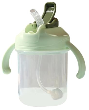 Straw Cup 6+ Months, Leak Proof Weighted Straw Sippy Cups for, BPA Free Spill Proof Cups with Easy Grip Handles, Portable Water Cup for Travel Home, Dishwasher Safe