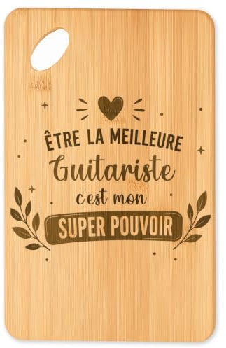 Planetee Planche à découper Meilleure Guitariste Super pouvoir cadeau