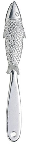 KitchenCraft – Desescamador de Pescado, Aluminio, Color Plata, 22 cm