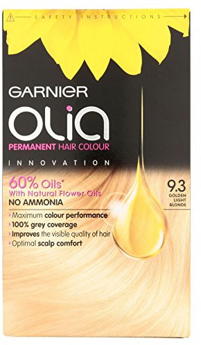 3 x Garnier Olia Permanent Hair Colour 9.3 Golden Light Blonde
