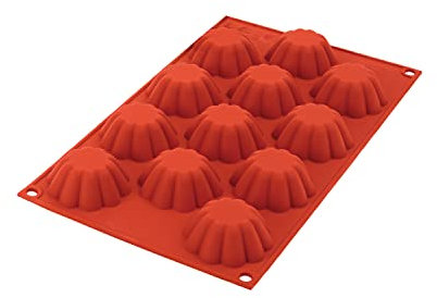 silikomart Silikonform Ø58 H 22 mm, Rouge Brique, 3 x 17,5 x 31 cm