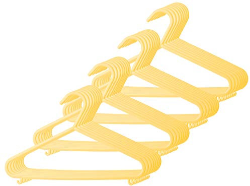Bieco Kleiderbügel Kinder 32 St. Gelb | Länge ca. 30 cm | Baby Kleiderbügel | Kunststoff Kleiderbügel Kinder Baby | Baby Organiser Für Kleiderschrank | Kleiderbügel Baby | Baby Clothes Hangers