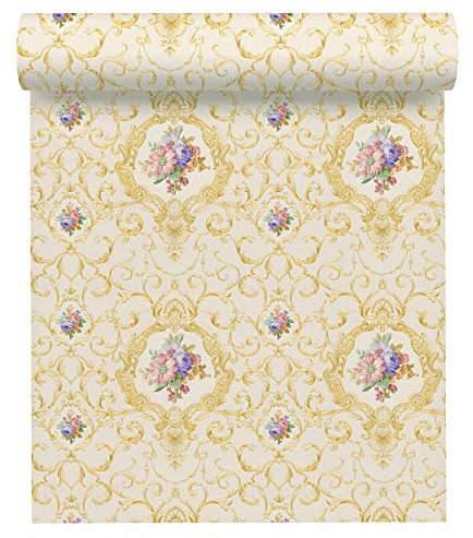 A.S. Création Vliestapete Chateau 5 Tapete mit Ornamenten barock 10,05 m x 0,53 m bunt creme metallic Made in Germany 343911 34391-1
