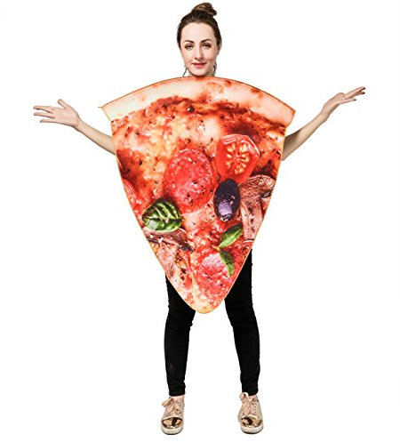 DSplay Unisex Adult Pizza Costume Fun Food Halloween Costumes 2025 (Slice Pizza)