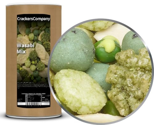1 x 300g Wasabi Cracker Mix scharf fettarm mit Reiscracker Erbse und Erdnuss