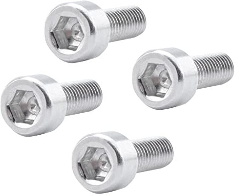 4er Set Wasserflasche Alu Schrauben Sechskantschrauben Schraubenset Für Flaschenhalter - Silber