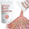 Hemway Glitter Paint Additive - Rose Gold Holographic | Extra Chunky Metallic Flakes for Adding Sparkle to Paints & Wood Varnish | Add to Emulsion, Acrylic & Latex for Indoor Sparkly Walls | 100 g