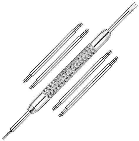 MMOBIEL Uhrenarmband Heavy Duty Spring Bar 4 Pack Edelstahl Watch Band Pins, Durchmesser 1,8 mm inkl. Entfernungswerkzeug (18 mm)