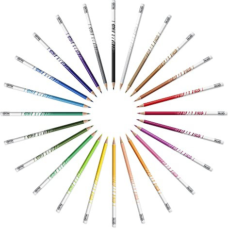 BIC Kids Evolution - Matite colorate cancellabili, confezione da 24