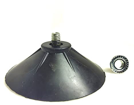 8,5 cm de diamètre Fort Noir Caoutchouc Ventouse à vis M8,Pour la quincaillerie de meubles de maison et de bureau,Ventouse de gymnase,4 PCS(Cap Nut-FBA)