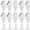 ATopoler 10pcs 50ml Refillable Travel Bottles Clear Keychain Bottles with Flip Caps and 5pcs Funnel,Travel Leakproof Empty Bottles Portable Squeeze Containers for Cosmetics Liquids