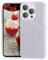 MATEPROX Glitter Case Compatible with iPhone 13 Pro Max/iPhone 12 Pro Max Case Protective Cover Glitter Shiny Sparkle Hard Case Cover for iPhone 13 Pro Max 6.7 inch-Silver