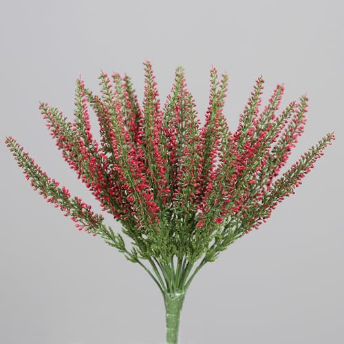 Erika/Heidekraut künstlich Kunstpflanzen Kunstblumen Erikabusch künstliche Blumen Pflanzen … (Fuchsia)