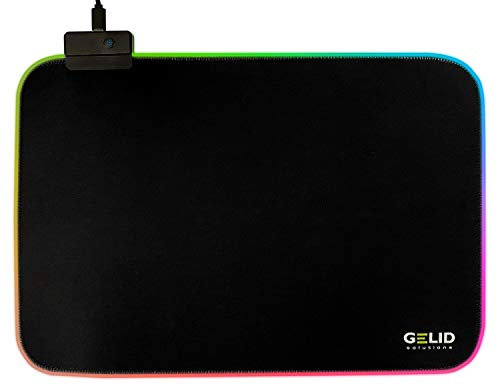 Gelid Solutions Nova Tapis de souris S - Tapis de souris de jeu avec éclairage LED - Sous-main - Petit (35 x 25 cm)