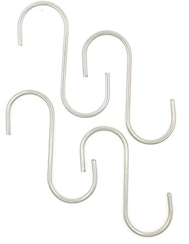 Lifeswonderful - 4pcs Stainless Steel 70mm Multi-Purpose Utility Kitchen Pot Pan Hanger Hooks