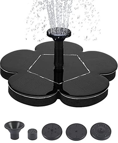 HIOD Fontaine de Pompe à Eau de Bain D'oiseau de Piscine Décorative D'étang de Jardin de Patio de Fontaine d'eau à Énergie Solaire de 7 V/1.4 W