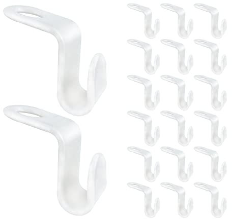 Andiker 20Pcs Ganchos Conectores para Perchas, Mini plástico Organizador de Perchas para Armario, ganchos de Conexión Ahorran Espacio para Perchas de Ropa, color blanco